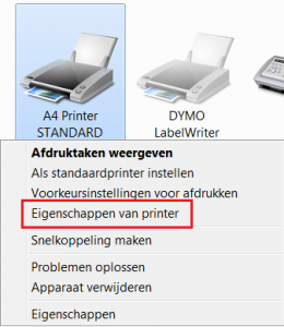 A4 printer NL prop MENU